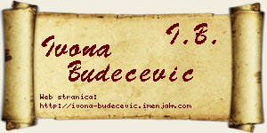 Ivona Budečević vizit kartica